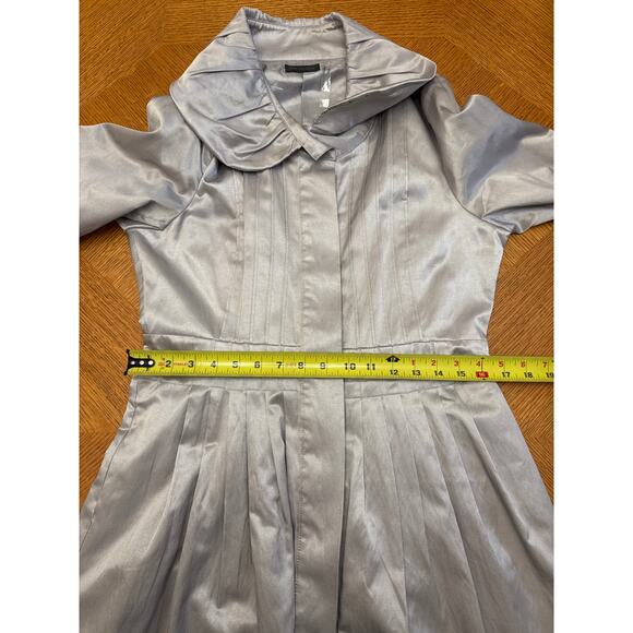 CC Couture Silver Gray Satin and Velvet Jacket Medium - Picture 7 of 7